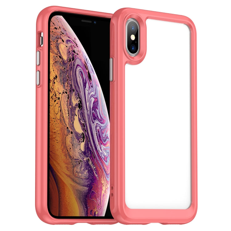 For iPhone XS Max Colorful Series Acrylic + TPU Phone Case