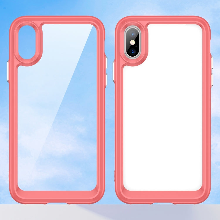 For iPhone XS Max Colorful Series Acrylic + TPU Phone Case