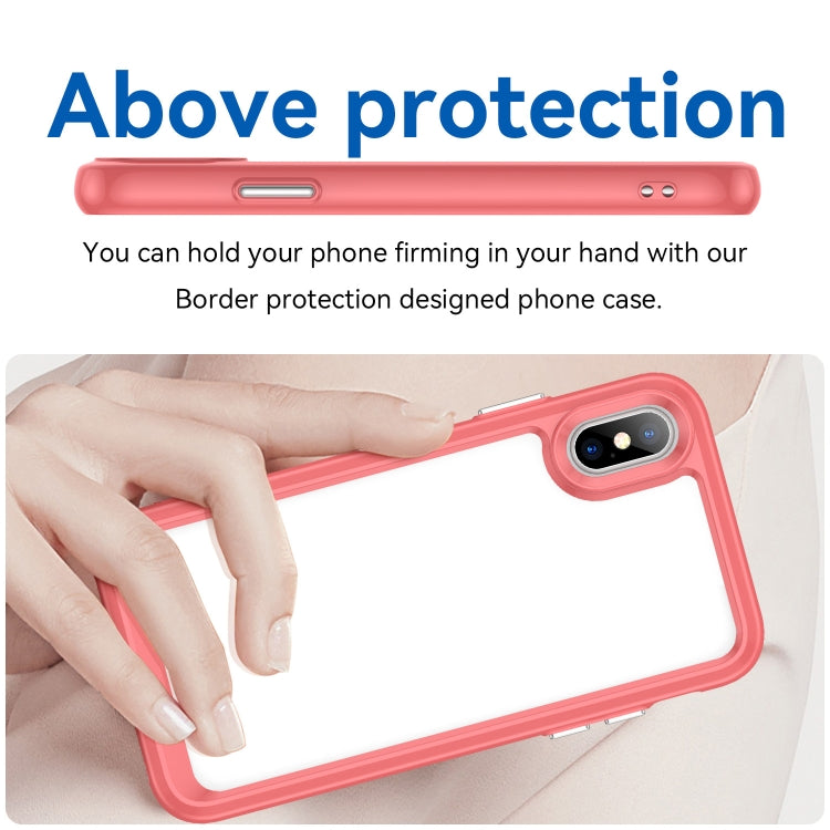 For iPhone XS Max Colorful Series Acrylic + TPU Phone Case