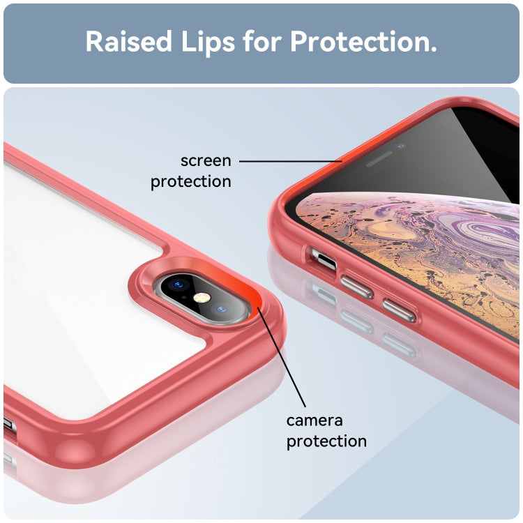 For iPhone XS Max Colorful Series Acrylic + TPU Phone Case