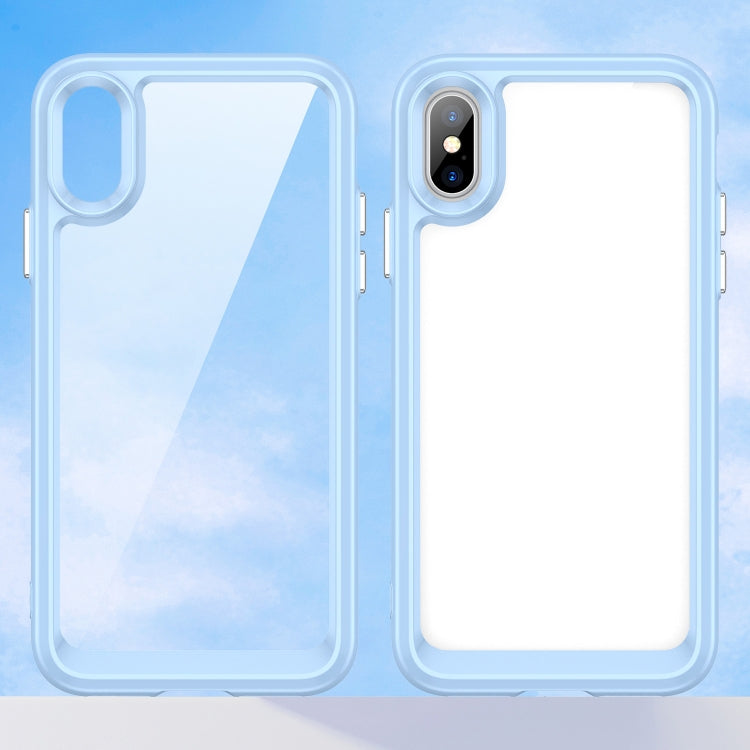 For iPhone XS Max Colorful Series Acrylic + TPU Phone Case