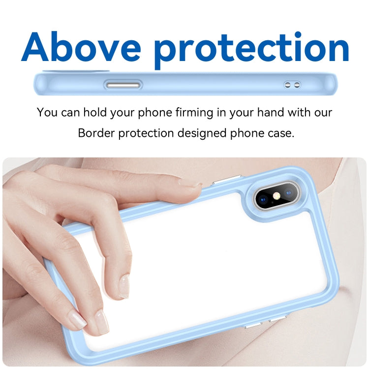 For iPhone XS Max Colorful Series Acrylic + TPU Phone Case
