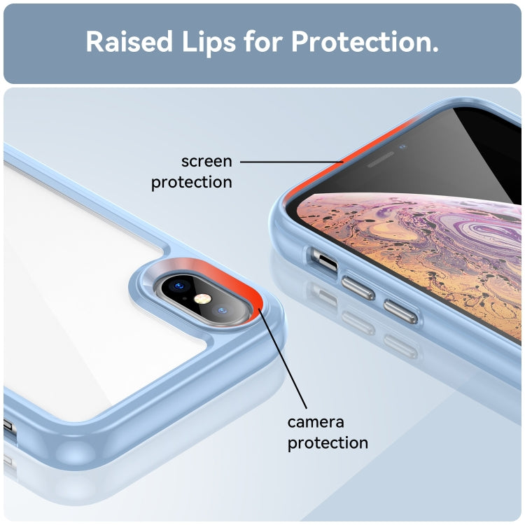 For iPhone XS Max Colorful Series Acrylic + TPU Phone Case