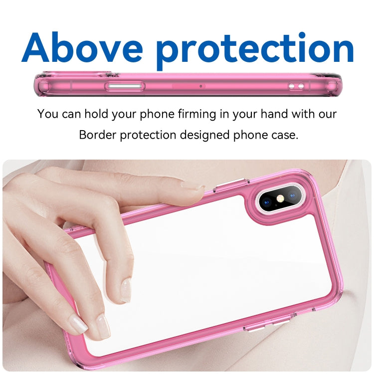 For iPhone XS Max Colorful Series Acrylic + TPU Phone Case