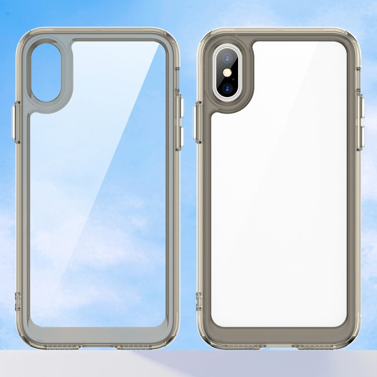 For iPhone XS Max Colorful Series Acrylic + TPU Phone Case