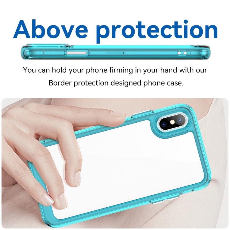 For iPhone XS Max Colorful Series Acrylic + TPU Phone Case