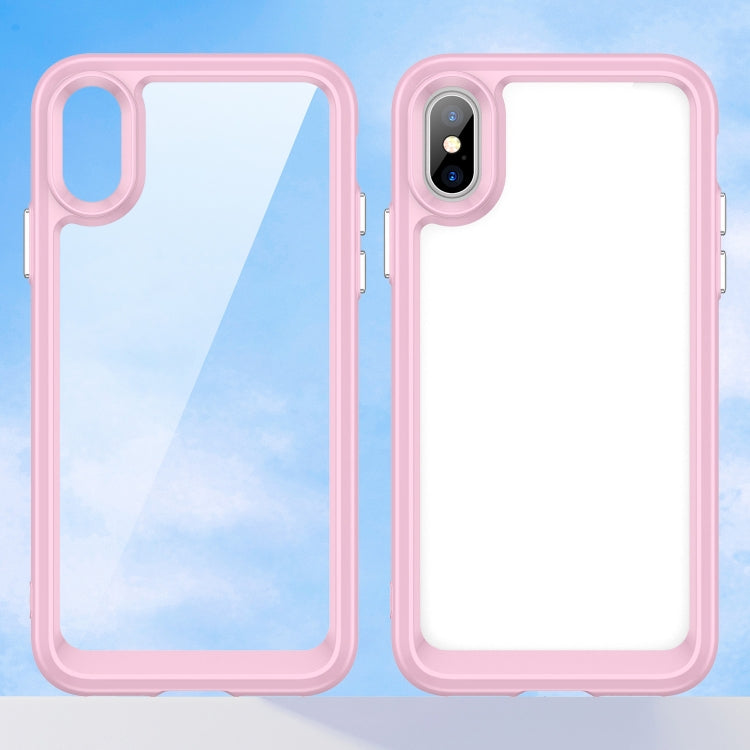 For iPhone X / XS Colorful Series Acrylic + TPU Phone Case