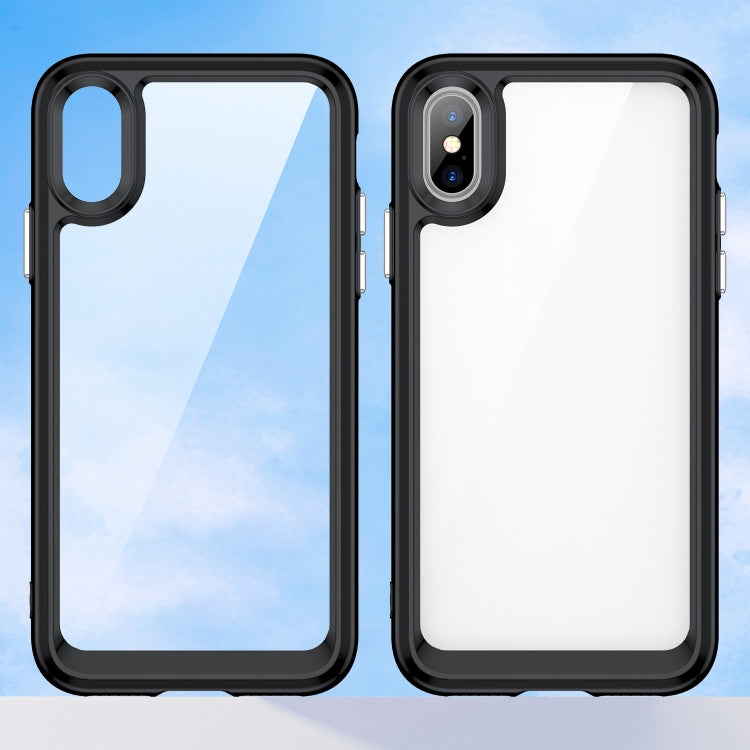 For iPhone X / XS Colorful Series Acrylic + TPU Phone Case