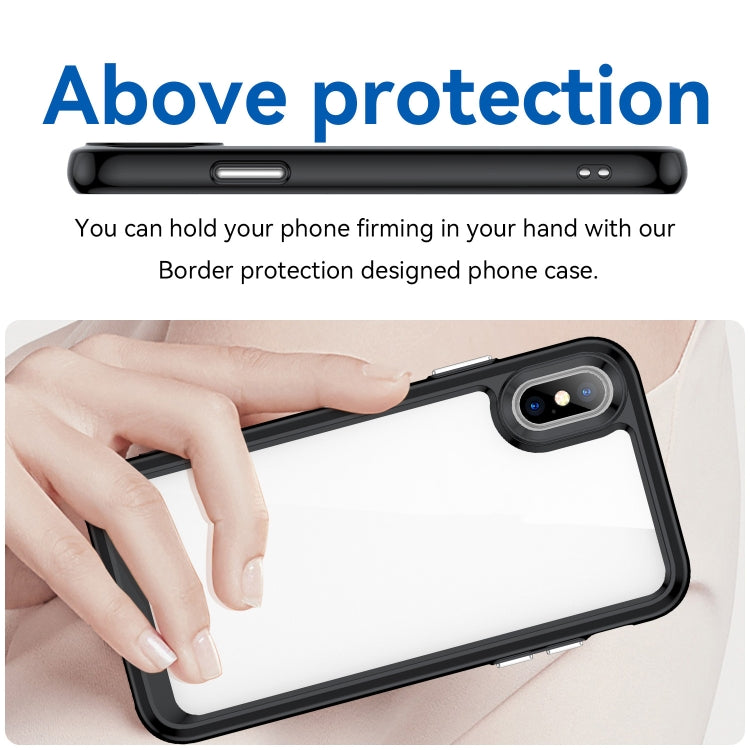 For iPhone X / XS Colorful Series Acrylic + TPU Phone Case