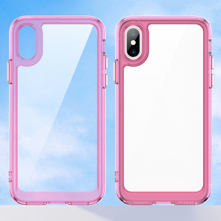 For iPhone X / XS Colorful Series Acrylic + TPU Phone Case