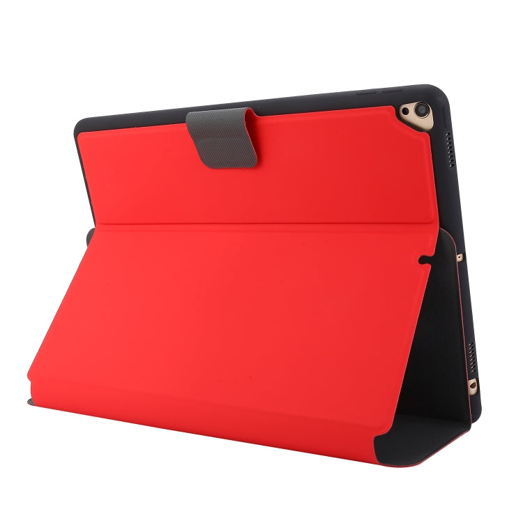 For iPad 9.7 (2018) / (2017) Electric Pressed Texture Horizontal Flip Leather Case with Holder & Pen Slot