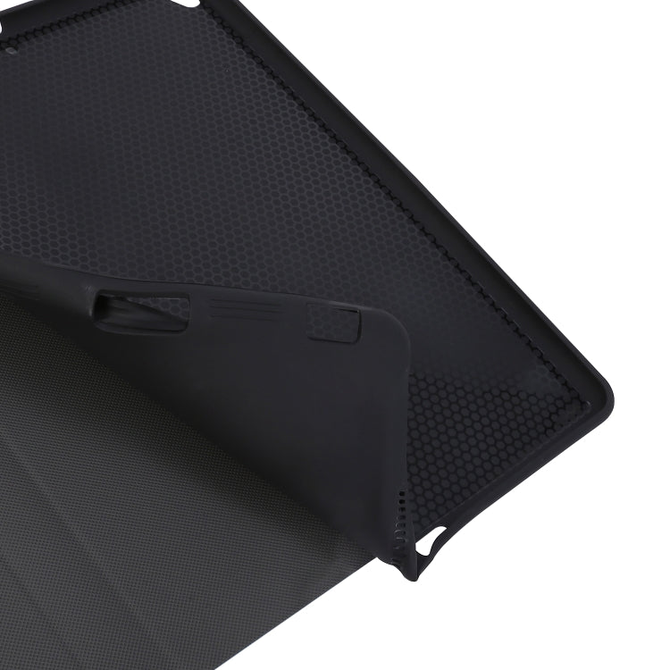 For iPad 9.7 (2018) / (2017) Electric Pressed Texture Horizontal Flip Leather Case with Holder & Pen Slot