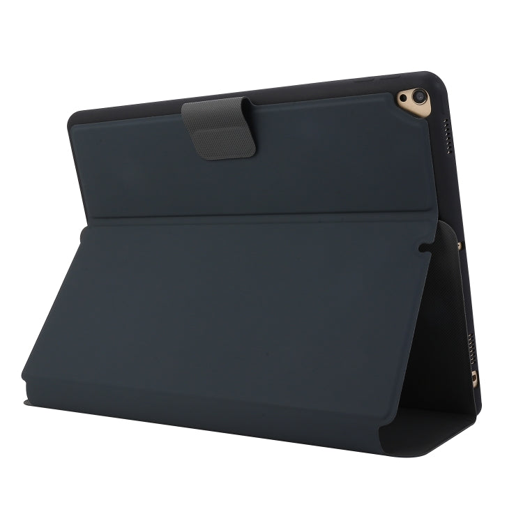 For iPad 9.7 (2018) / (2017) Electric Pressed Texture Horizontal Flip Leather Case with Holder & Pen Slot