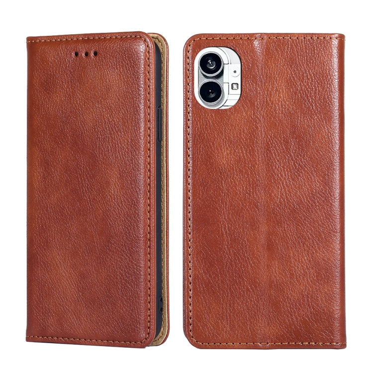 For Nothing Phone 1 Gloss Oil Solid Color Magnetic Leather Phone Case