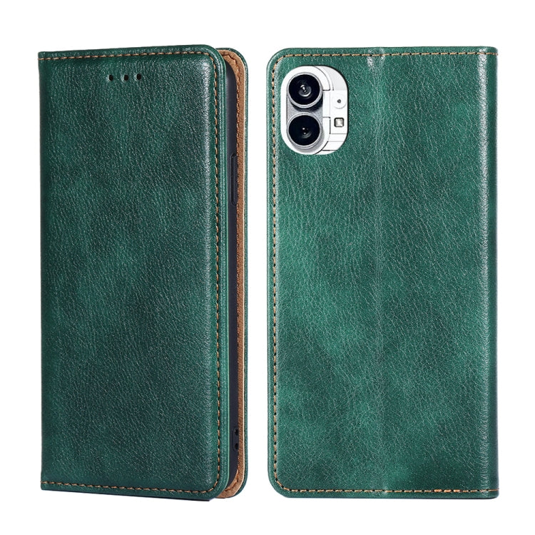For Nothing Phone 1 Gloss Oil Solid Color Magnetic Leather Phone Case