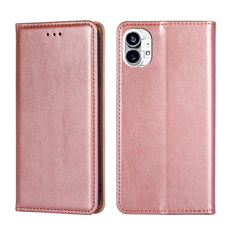 For Nothing Phone 1 Gloss Oil Solid Color Magnetic Leather Phone Case