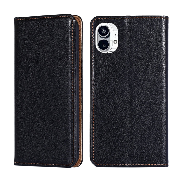 For Nothing Phone 1 Gloss Oil Solid Color Magnetic Leather Phone Case