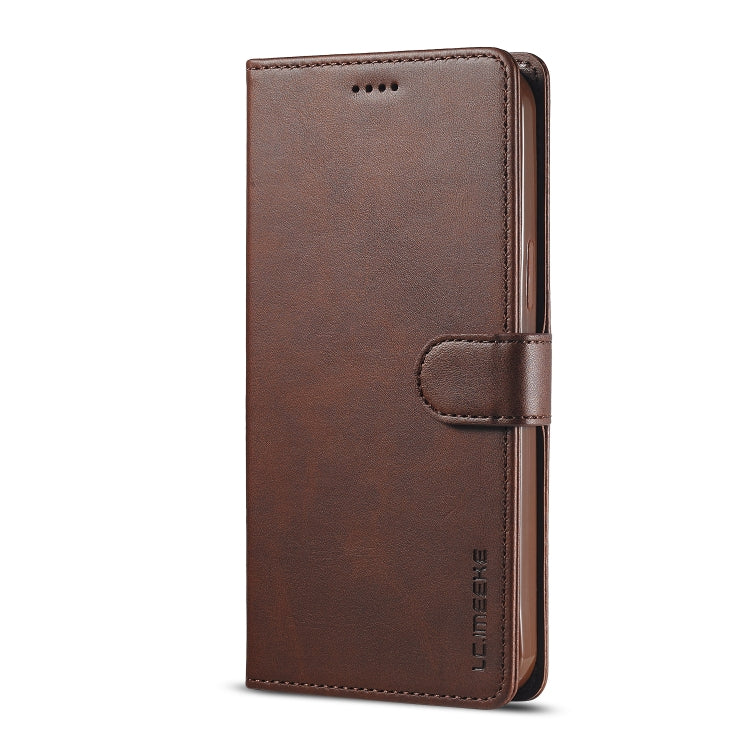 For iPhone 14 LC.IMEEKE Calf Texture Horizontal Flip Leather Case