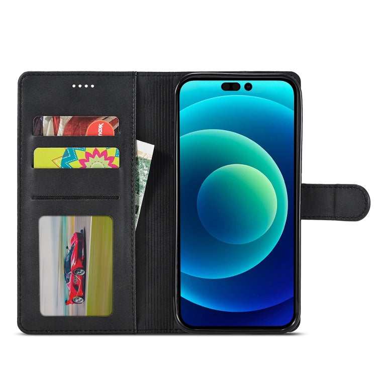 For iPhone 14 LC.IMEEKE Calf Texture Horizontal Flip Leather Case