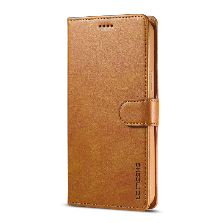 For iPhone 14 LC.IMEEKE Calf Texture Horizontal Flip Leather Case