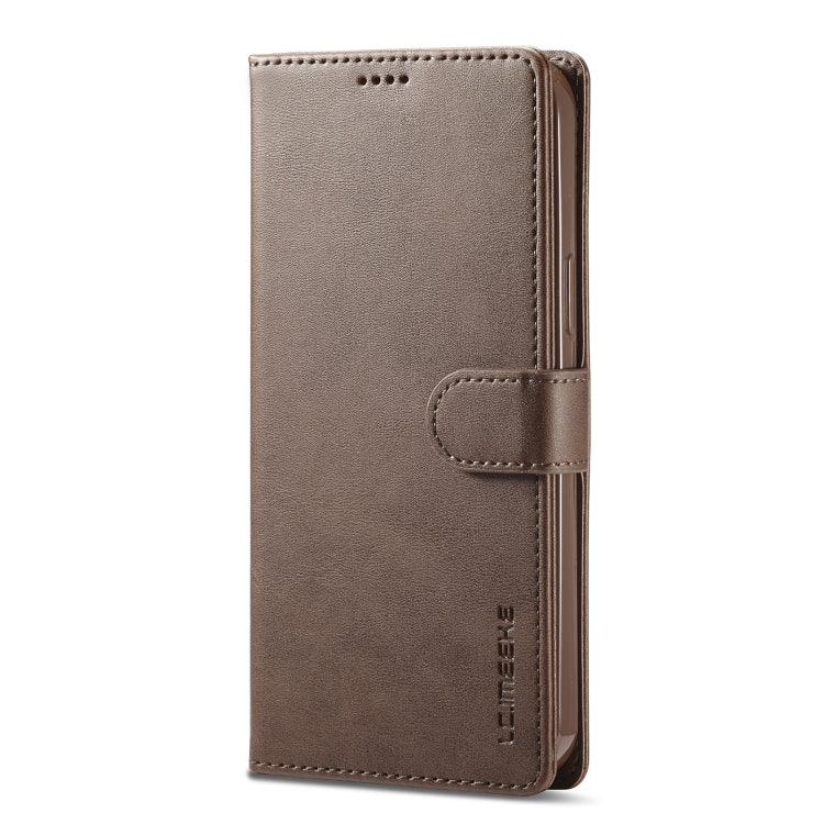 For iPhone 14 Pro LC.IMEEKE Calf Texture Horizontal Flip Leather Case