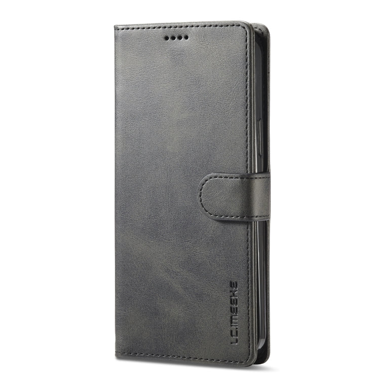 For iPhone 14 Pro LC.IMEEKE Calf Texture Horizontal Flip Leather Case