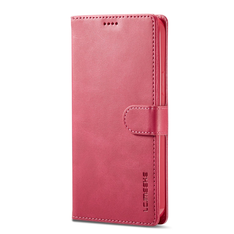 For iPhone 14 Pro Max LC.IMEEKE Calf Texture Horizontal Flip Leather Case