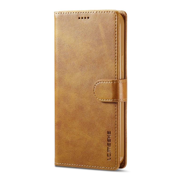 For iPhone 14 Pro Max LC.IMEEKE Calf Texture Horizontal Flip Leather Case
