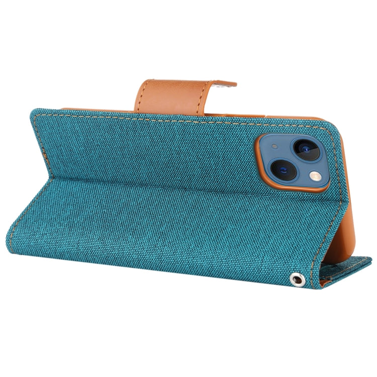 For iPhone 14 GOOSPERY CANVAS DIARY Canvas Texture Flip Leather Phone Case