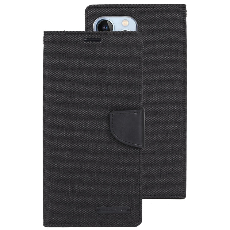 For iPhone 14 Pro Max GOOSPERY CANVAS DIARY Canvas Texture Flip Leather Phone Case