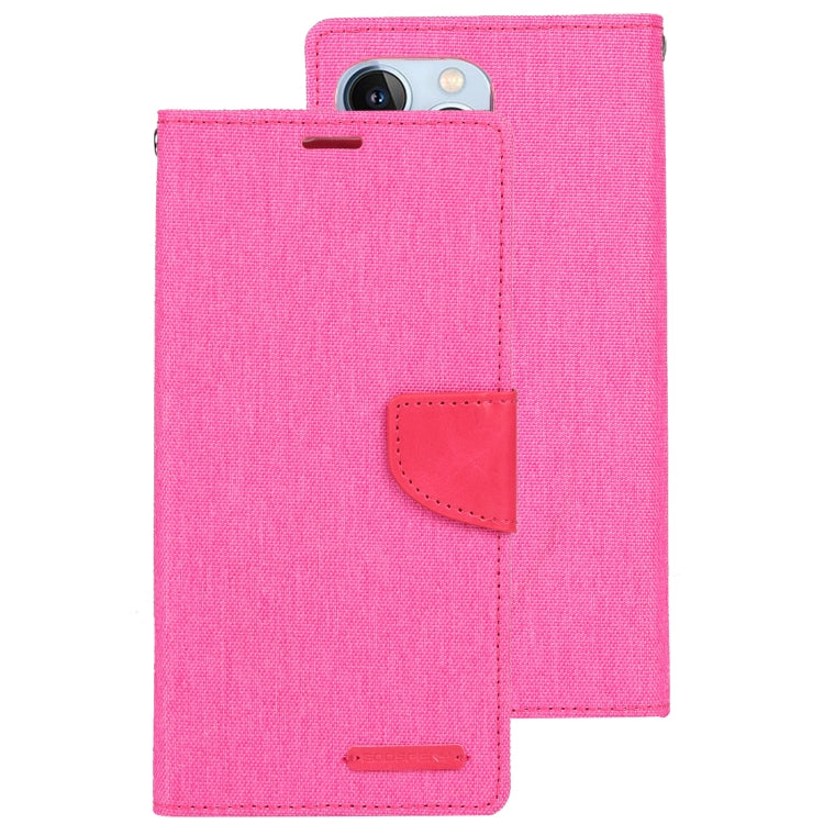 For iPhone 14 Pro Max GOOSPERY CANVAS DIARY Canvas Texture Flip Leather Phone Case