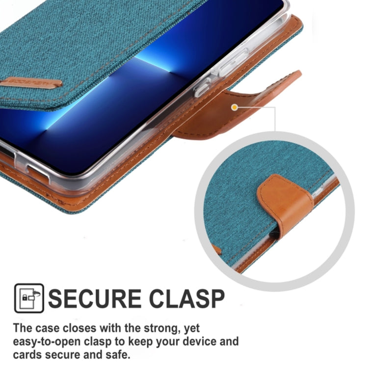 For iPhone 14 Pro Max GOOSPERY CANVAS DIARY Canvas Texture Flip Leather Phone Case