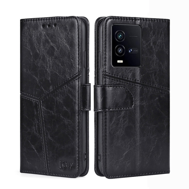 For vivo iQOO 10 Geometric Stitching Leather Phone Case