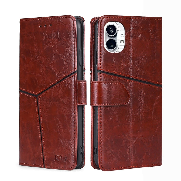 For Nothing Phone 1 Geometric Stitching Leather Phone Case