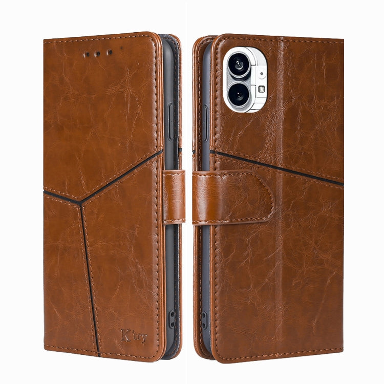 For Nothing Phone 1 Geometric Stitching Leather Phone Case