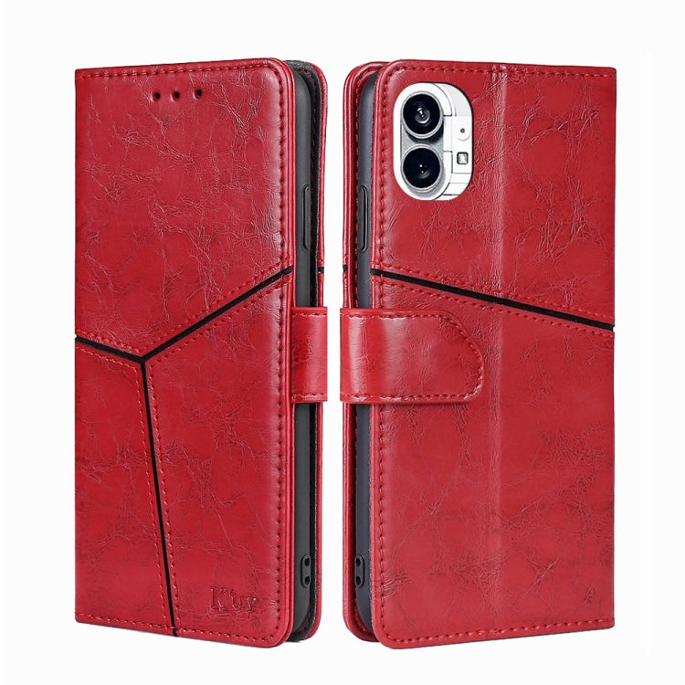 For Nothing Phone 1 Geometric Stitching Leather Phone Case