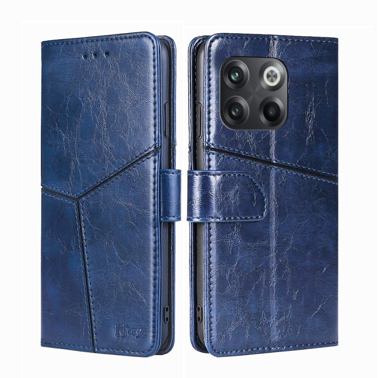 For OnePlus 10T Geometric Stitching Leather Phone Case