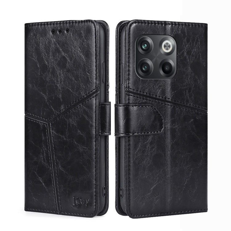 For OnePlus 10T Geometric Stitching Leather Phone Case