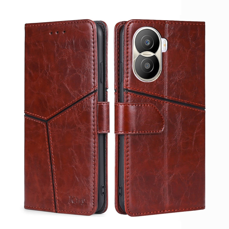 For Honor X40i Geometric Stitching Leather Phone Case