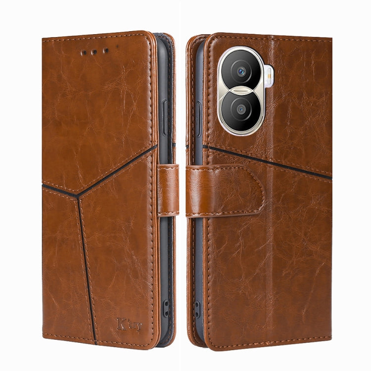 For Honor X40i Geometric Stitching Leather Phone Case