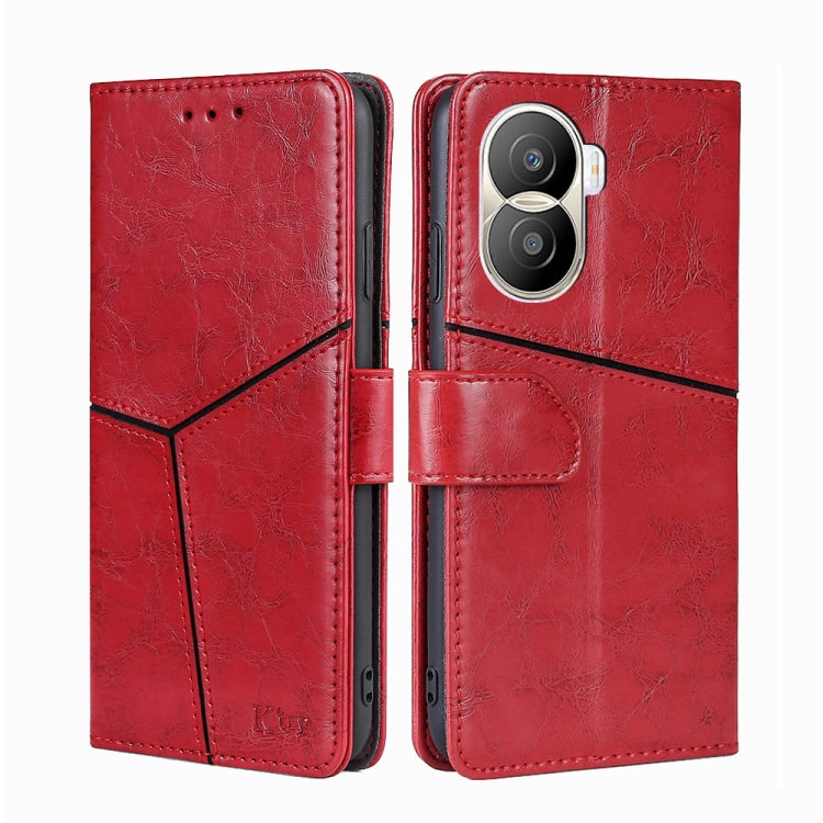 For Honor X40i Geometric Stitching Leather Phone Case