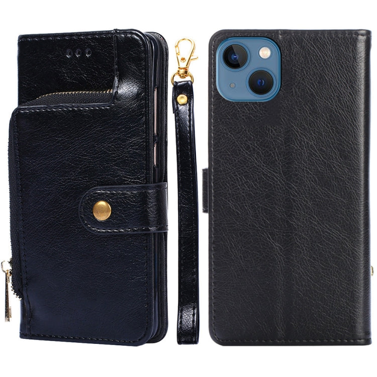 For iPhone 14 Zipper Bag Leather Phone Case