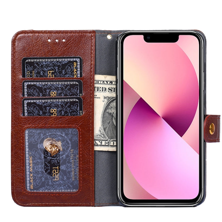 For iPhone 14 Plus Zipper Bag Leather Phone Case