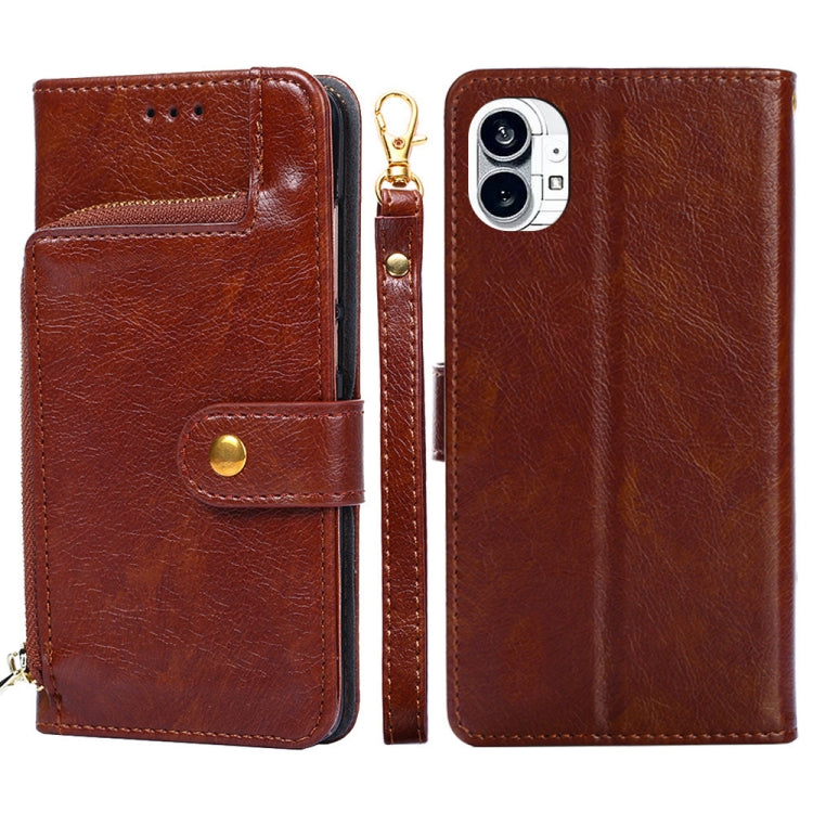 For Nothing Phone 1 Zipper Bag Leather Phone Case