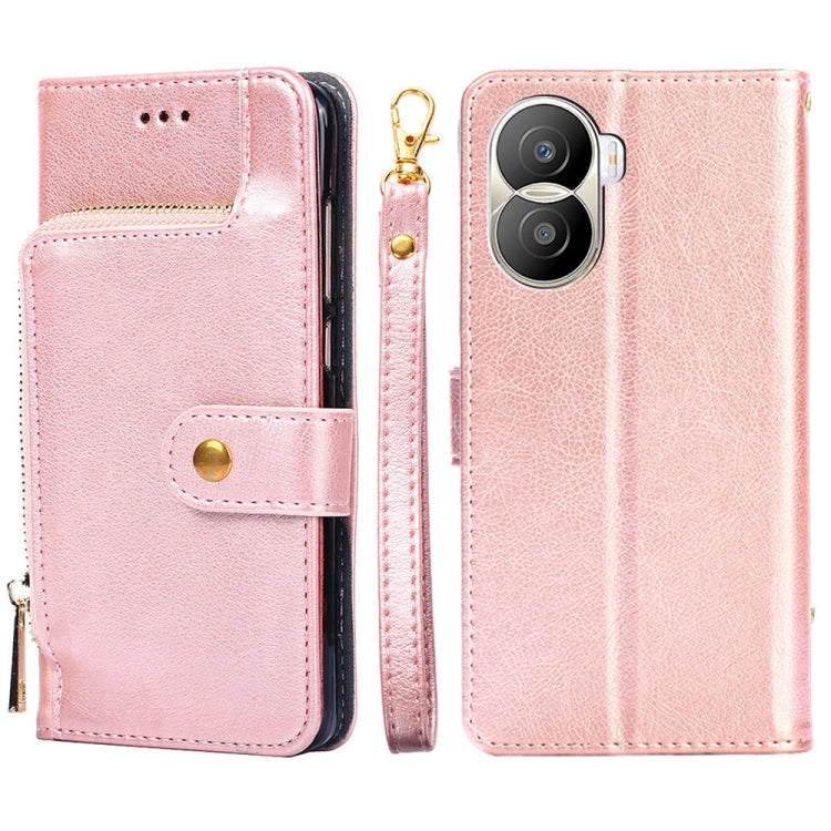 For Honor X40i Zipper Bag Leather Phone Case