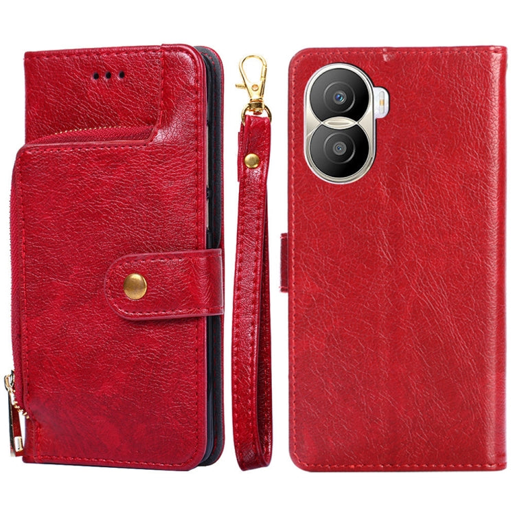 For Honor X40i Zipper Bag Leather Phone Case