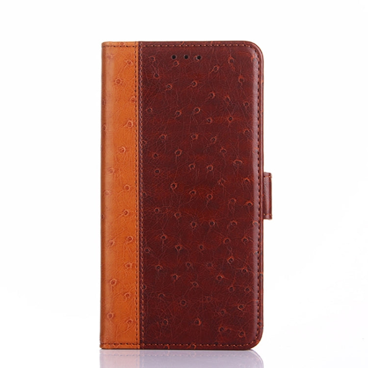 For iPhone 14 Plus Ostrich Texture Flip Leather Phone Case