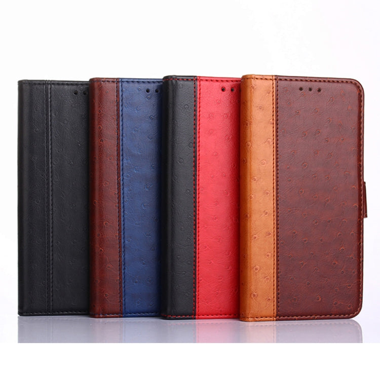 For iPhone 14 Plus Ostrich Texture Flip Leather Phone Case