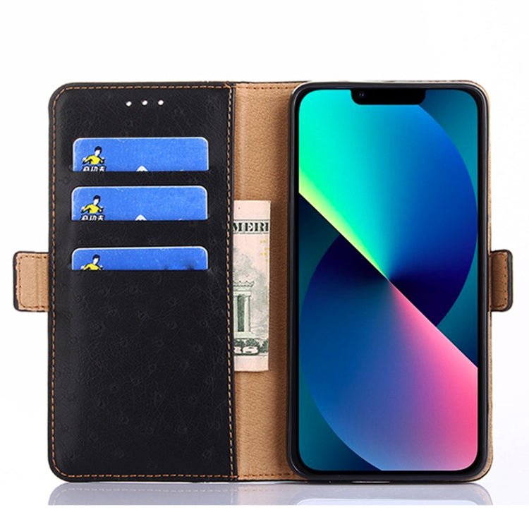For iPhone 14 Pro Ostrich Texture Flip Leather Phone Case