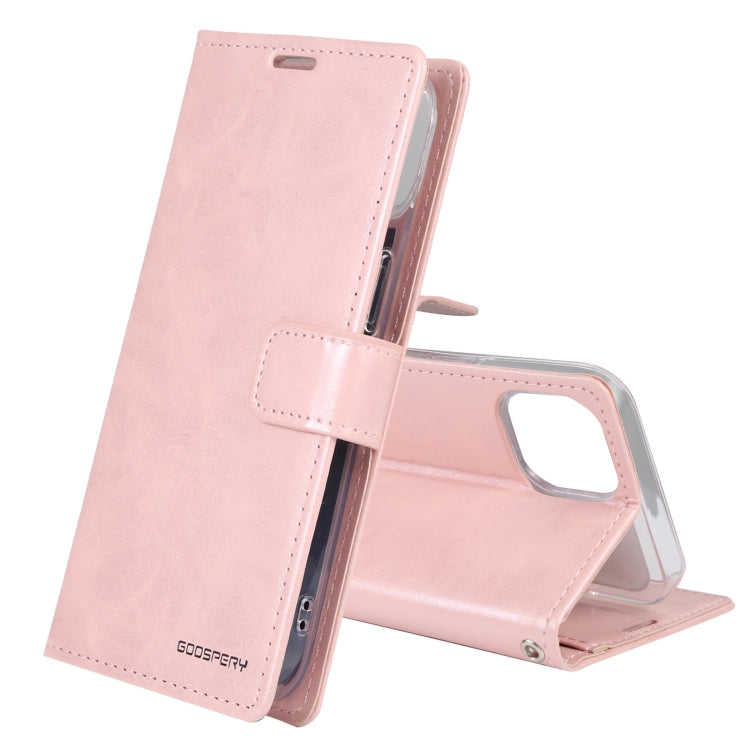 For iPhone 14 Pro GOOSPERY BLUE MOON Crazy Horse Texture Leather Case